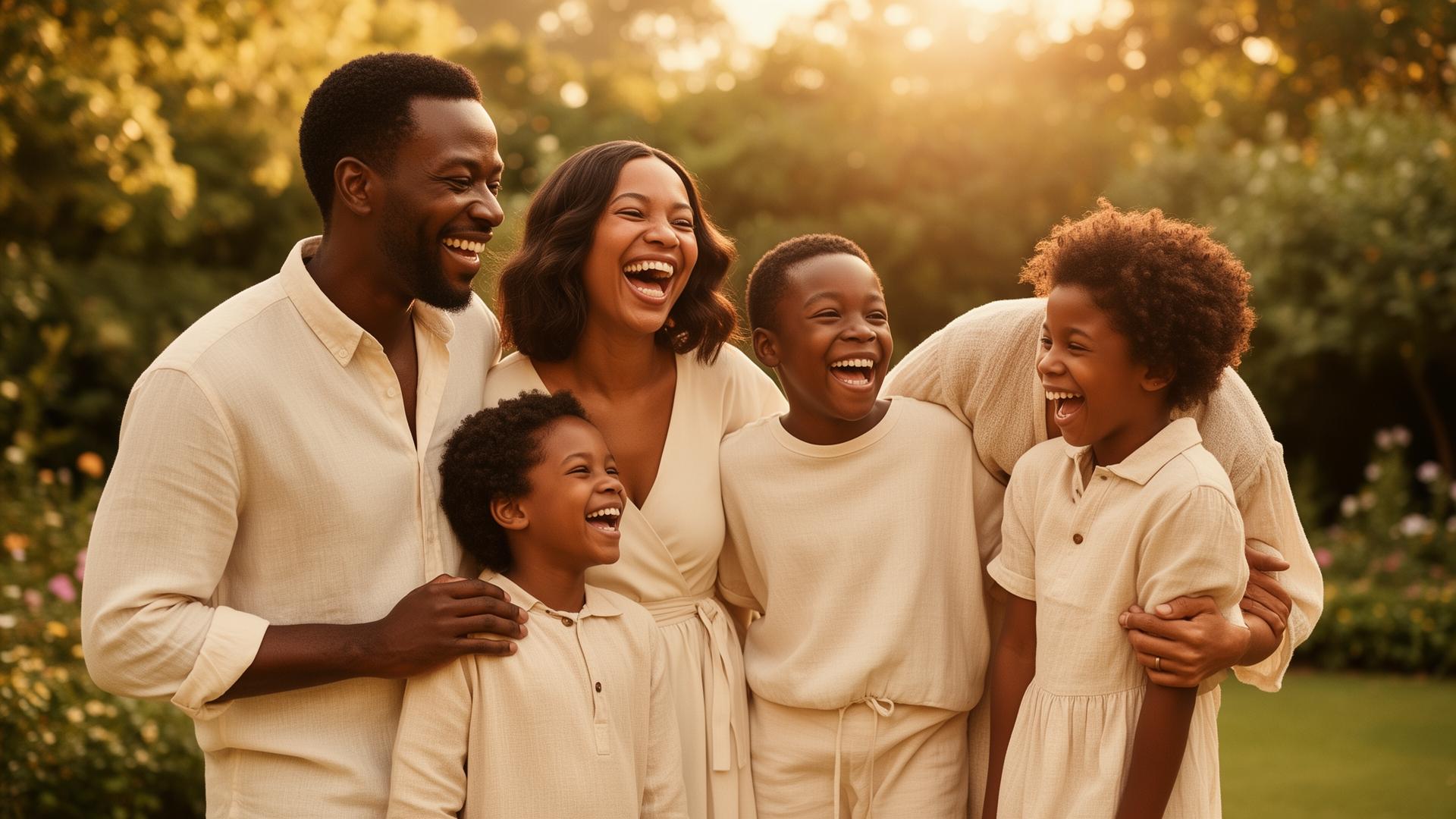 Family at golden hour
